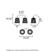 Maxim 21482 Baja 2-lt 15" Wall Sconce