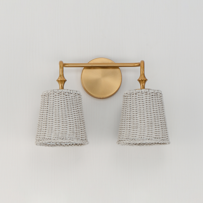 Maxim 21482 Baja 2-lt 15" Wall Sconce - Natural Aged Brass