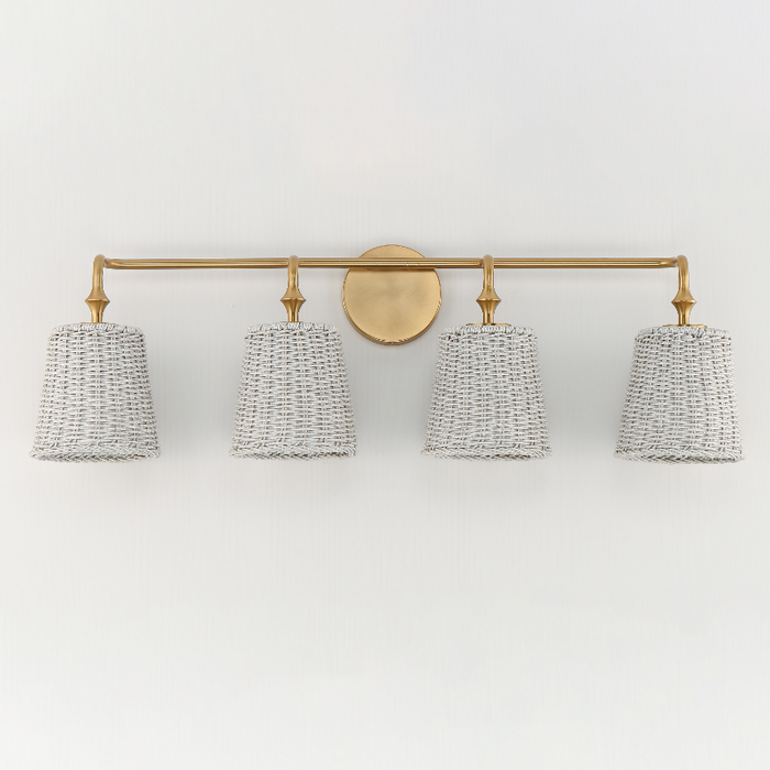 Maxim 21484 Baja 4-lt 33" Vanity - Natural Aged Brass