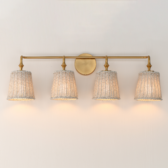 Maxim 21484 Baja 4-lt 33" Vanity - Natural Aged Brass