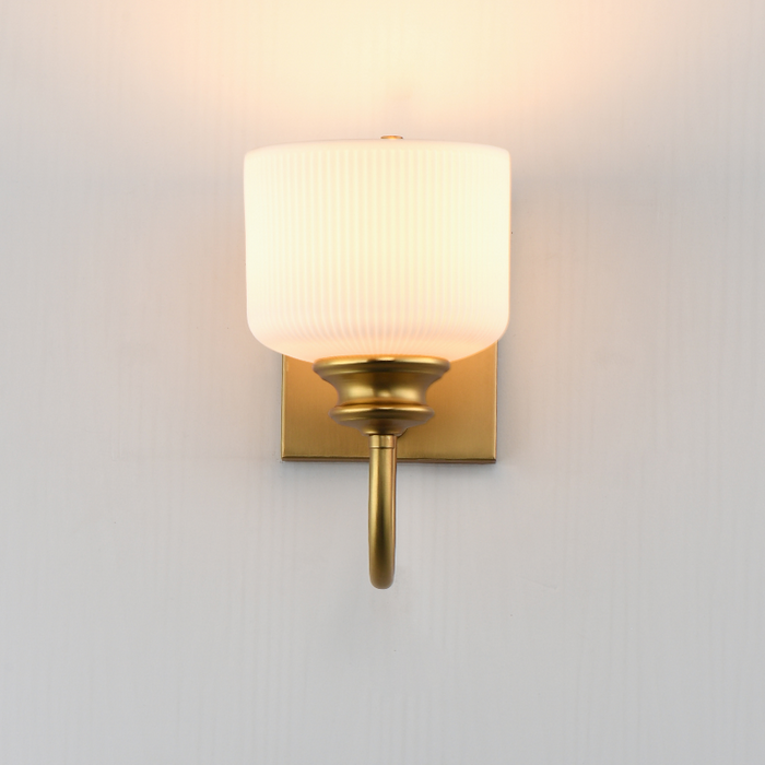 Maxim 21491 Bisque 1-lt 10" Tall Wall Sconce - Natural Aged Brass