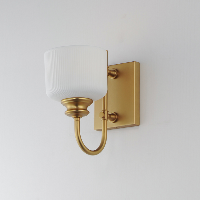 Maxim 21491 Bisque 1-lt 10" Tall Wall Sconce - Natural Aged Brass