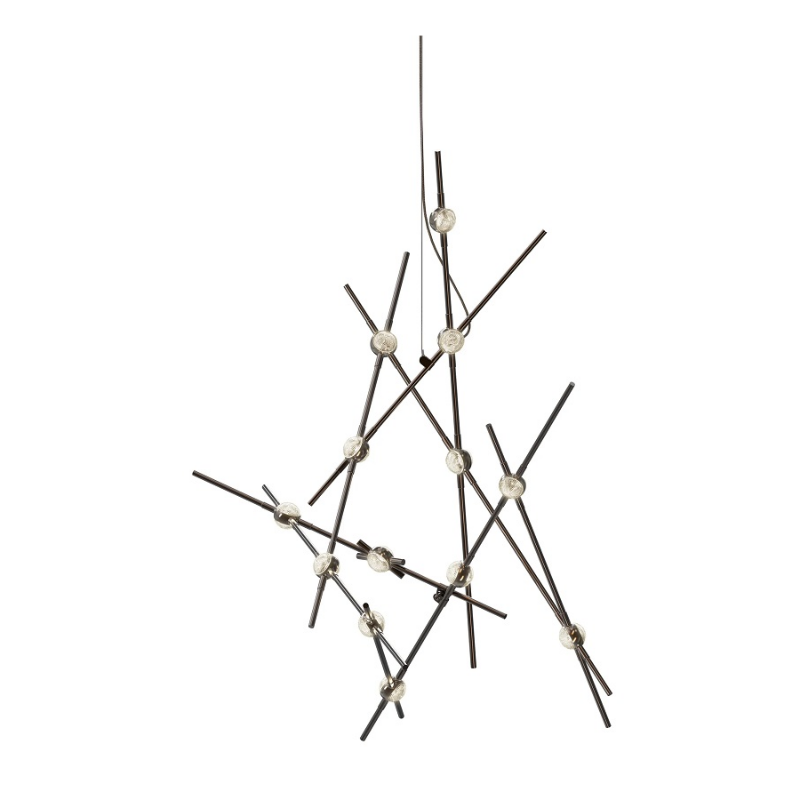 Sonneman 2151 Constellation Aquila 13-lt 26" LED Chandelier - Espresso Black/Clear