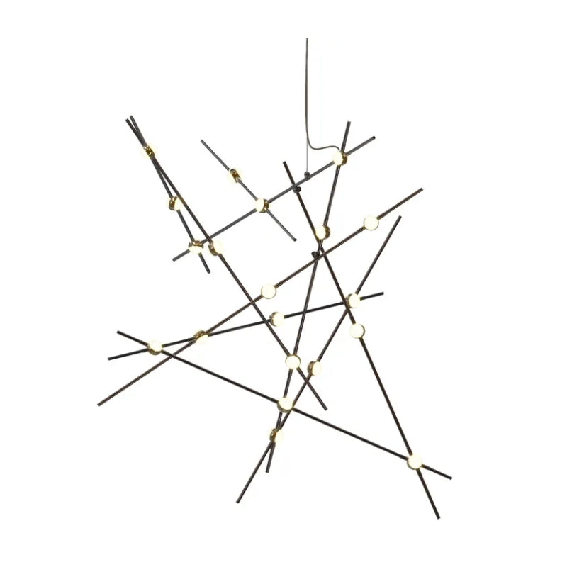 Sonneman 2152 Constellation Aquila 20-lt 37" LED Major Chandelier - Espresso Black White Optical 2200K