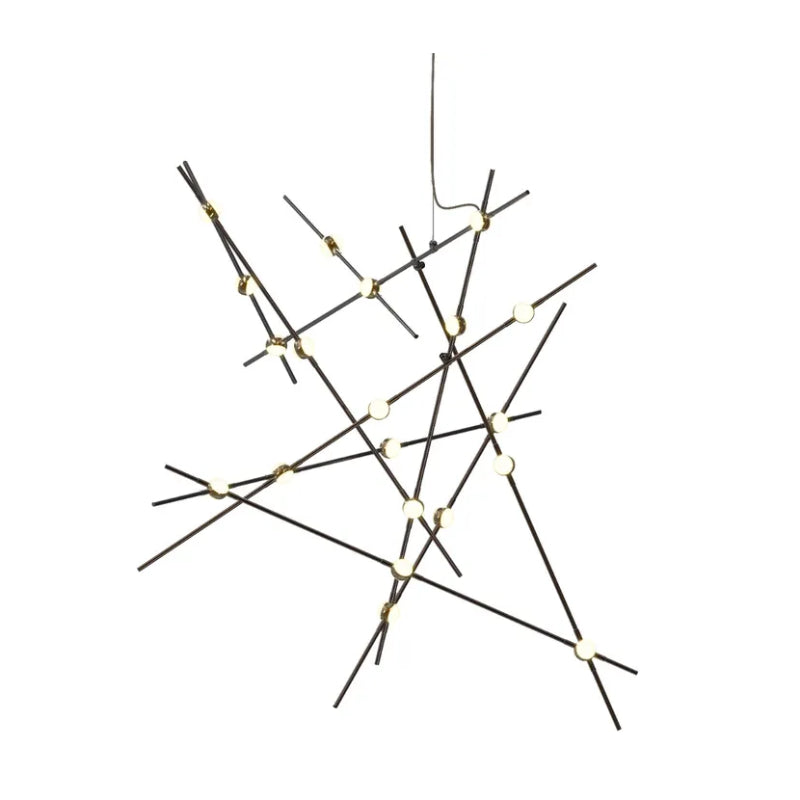 Sonneman 2152 Constellation Aquila 20-lt 37" LED Major Chandelier - Espresso Black White Optical 2700K