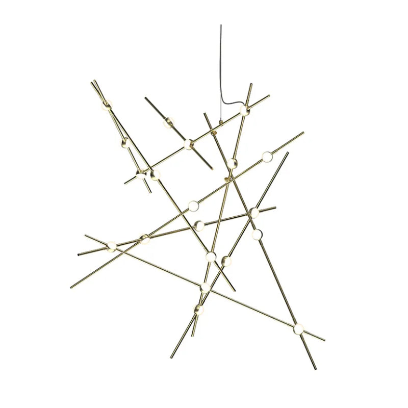 Sonneman 2152 Constellation Aquila 20-lt 37" LED Major Chandelier - Satin Brass White Optical 2700K