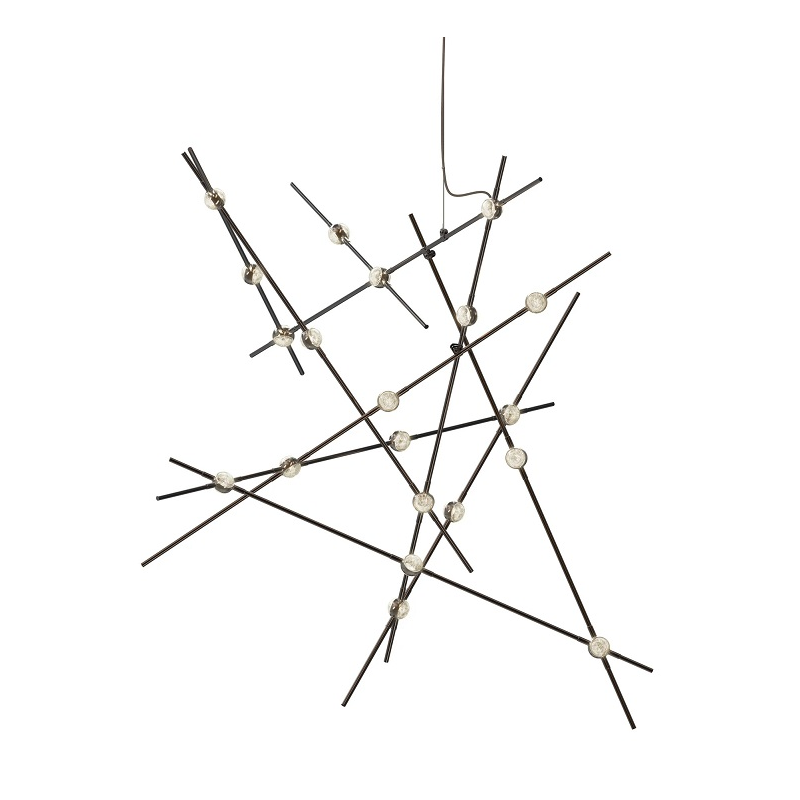 Sonneman 2152 Constellation Aquila 20-lt 37" LED Major Chandelier - Espresso Black/Clear