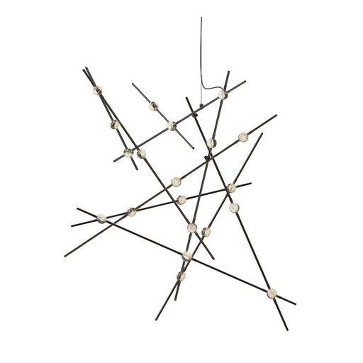 Sonneman 2152 Constellation Aquila 20-lt 37" LED Major Chandelier - Espresso Black/Clear