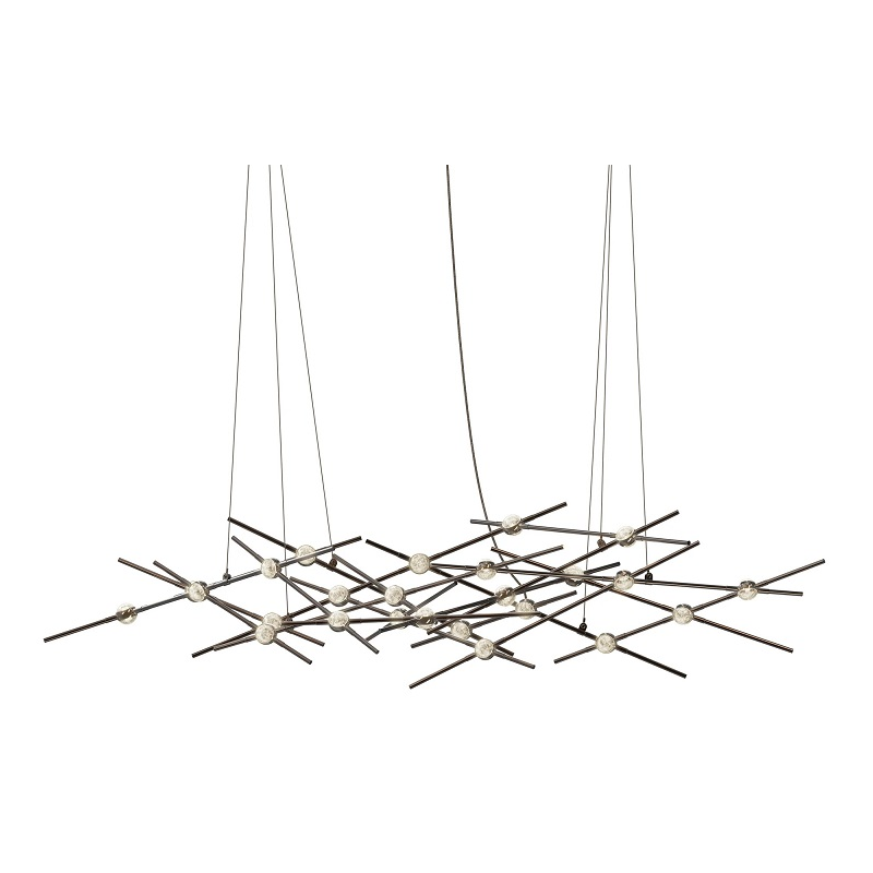 Sonneman 2155 Constellation Ursa 25-lt 55" LED Minor Chandelier - Espresso Black/Clear