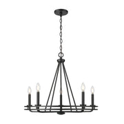 Millennium 21605 Jody 5-lt 27" Chandelier - Matte Black