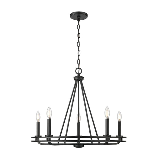 Millennium 21605 Jody 5-lt 27" Chandelier - Matte Black