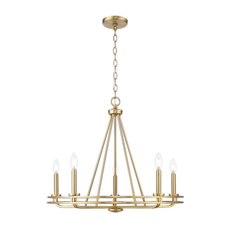 Millennium 21605 Jody 5-lt 27" Chandelier - Vintage Brass