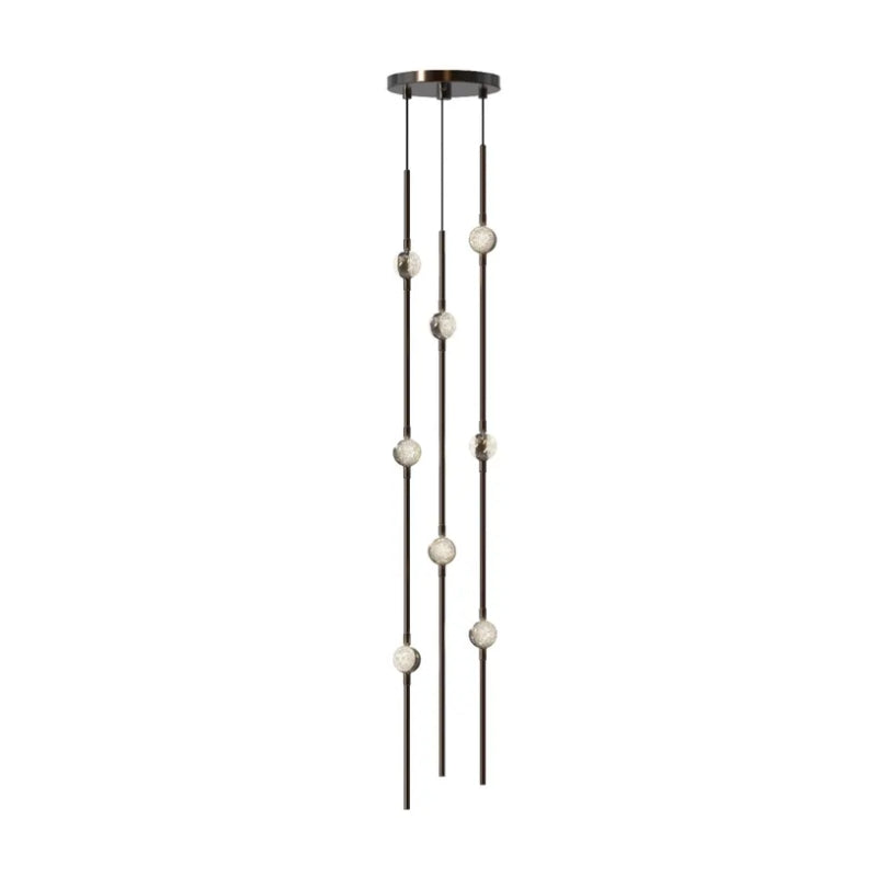 Sonneman 2161-S Constellation Andromeda Short 8-lt 6" LED Pendant Espresso Black/ Clear 2200K