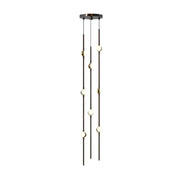 Sonneman 2161-S Constellation Andromeda Short 8-lt 6" LED Pendant Espresso Black/ White 2700K