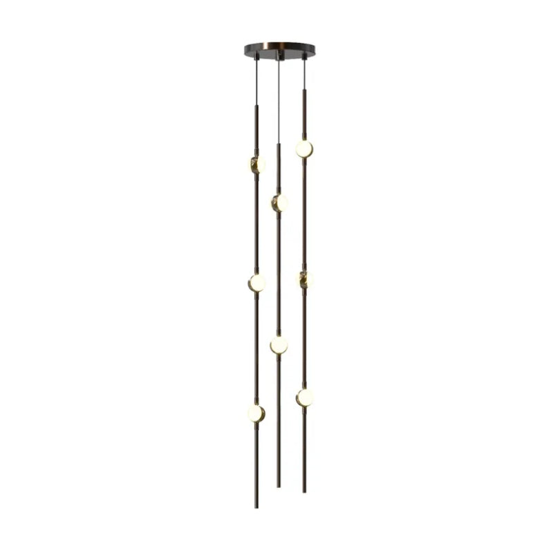 Sonneman 2161-S Constellation Andromeda Short 8-lt 6" LED Pendant Espresso Black/ White 2700K