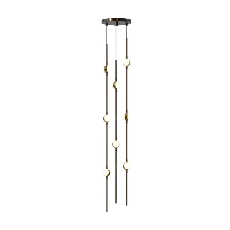 Sonneman 2161-S Constellation Andromeda Short 8-lt 6" LED Pendant Espresso Black/ White 3000K
