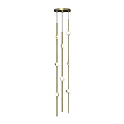 Sonneman 2161-S Constellation Andromeda Short 8-lt 6" LED Pendant Satin Brass/ White 2700K