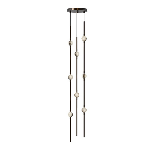 Sonneman 2161-S Constellation Andromeda Short 8-lt 6" LED Pendant - Espresso Black/Clear