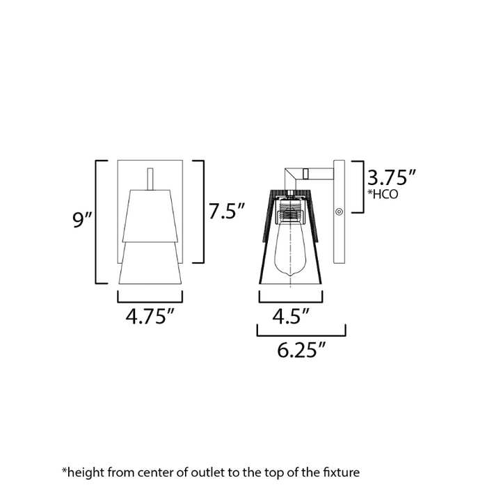 Maxim 21621 Carpenter 1-lt 9" Tall Bath Sconce