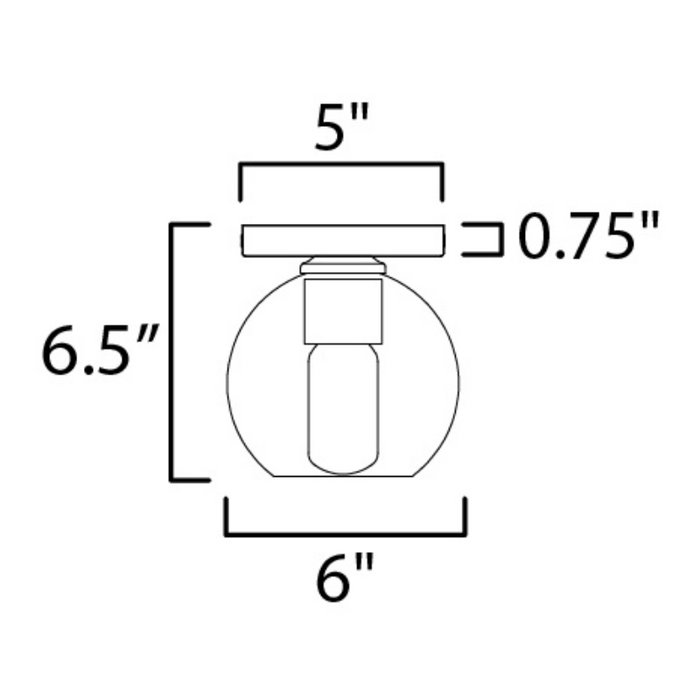 Maxim 21630 Knox 1-lt 6" Flush Mount