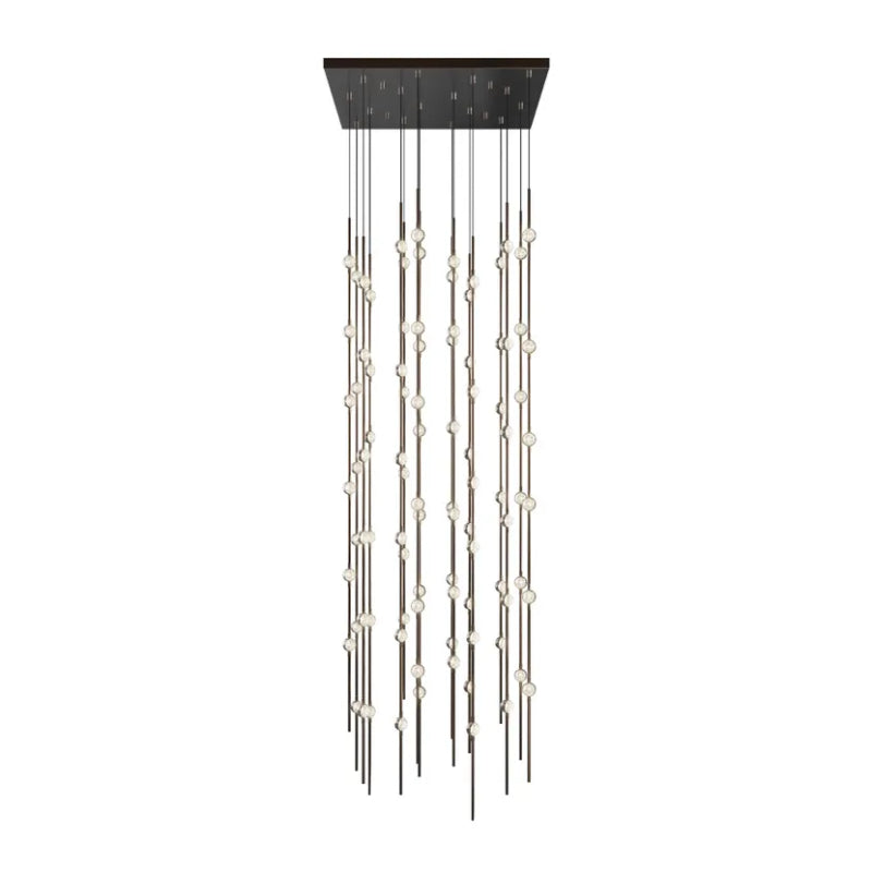 Sonneman 2165 Constellation Andromeda 96-lt 24" LED Pendant Espresso Black  Clear Faceted 2200K