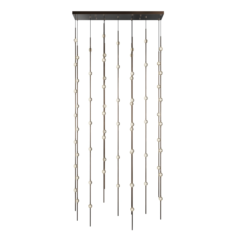 Sonneman 2166 Constellation Andromeda 69-lt 36" LED Pendant - Espresso Black/Clear