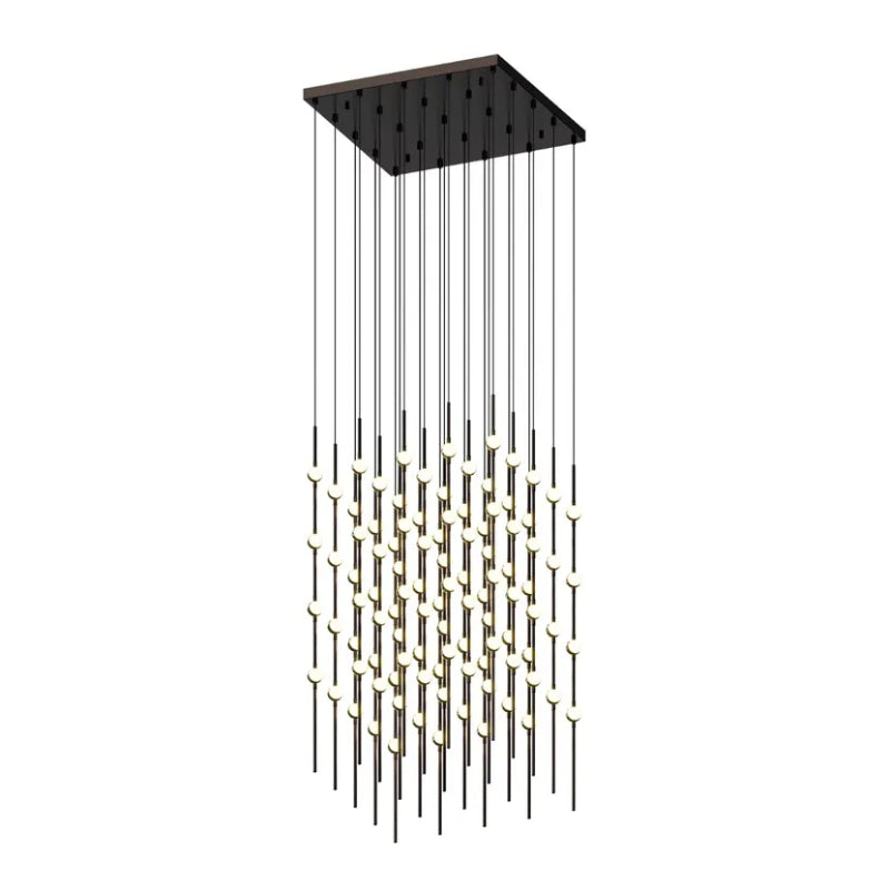 Sonneman 2168 Constellation Cosmic Cube 100-lt 21" LED Pendant - Espresso Black/White 2700K