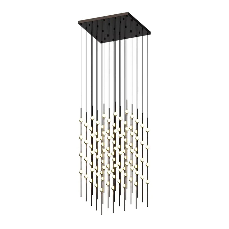 Sonneman 2168 Constellation Cosmic Cube 100-lt 21" LED Pendant Espresso Black/White 3000K