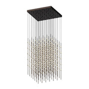 Sonneman 2169 Constellation Cosmic Cube 245-lt 30" LED Chandelier - Espresso Black/Clear Faceted 2200K