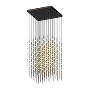 Sonneman 2169 Constellation Cosmic Cube 245-lt 30" LED Chandelier - Espresso Black/White Optical 2700K