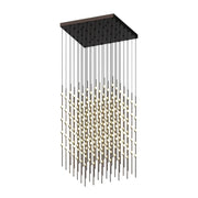 Sonneman 2169 Constellation Cosmic Cube 245-lt 30" LED Chandelier - Espresso Black/White Optical