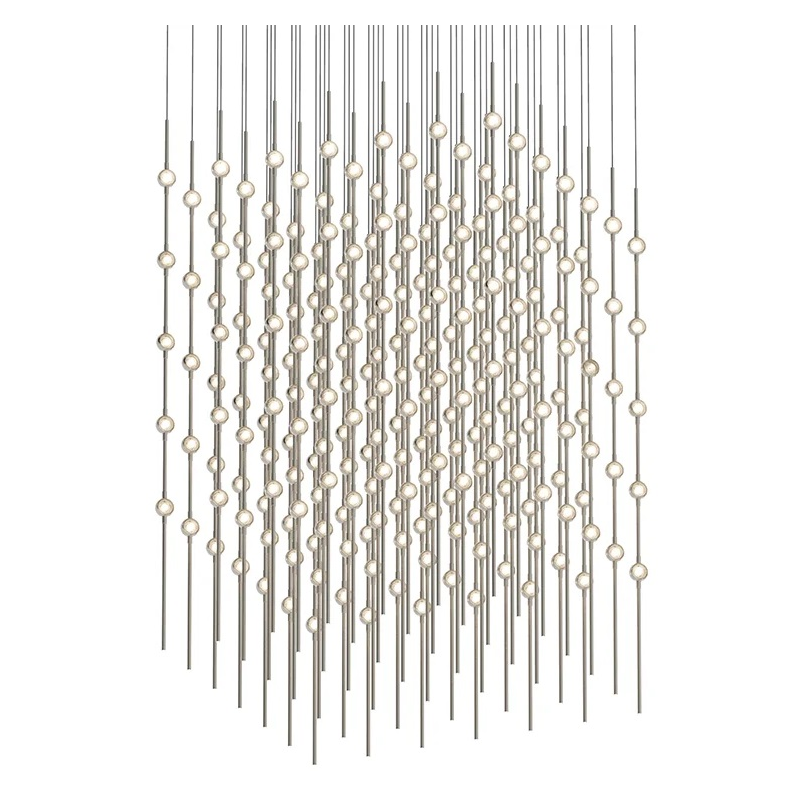 Sonneman 2169 Constellation Cosmic Cube 245-lt 30" LED Chandelier - Satin Nickel