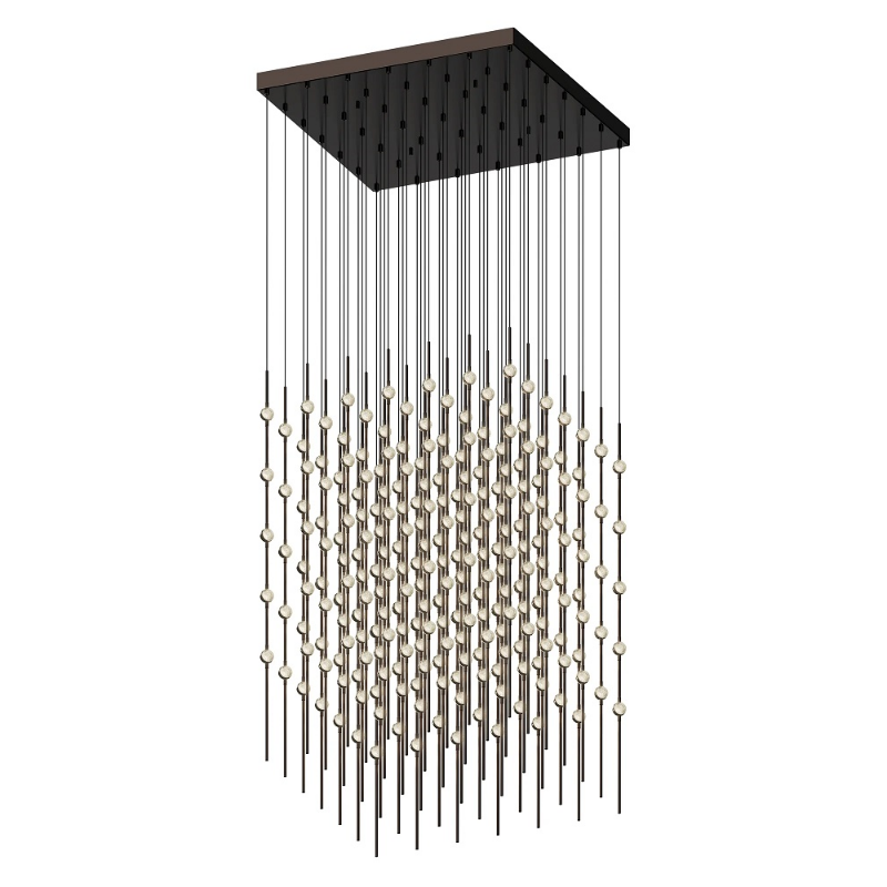 Sonneman 2169 Constellation Cosmic Cube 245-lt 30" LED Chandelier - Espresso Black