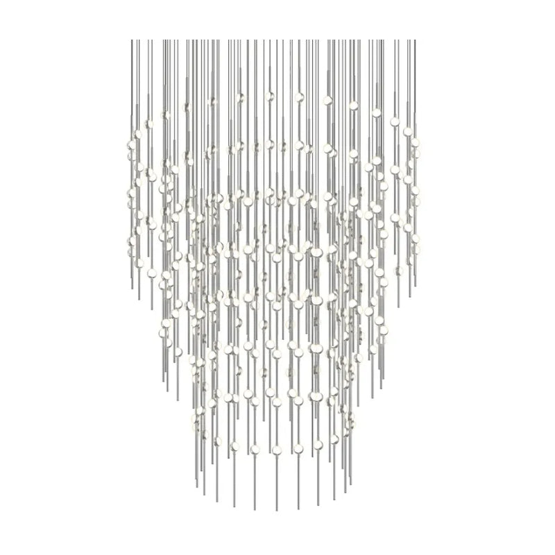 Sonneman 2174 Constellation 204-lt 48" LED Pendant - Satin Nickel White Optical Acrylic