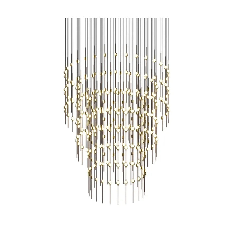 Sonneman 2174 Constellation 204-lt 48" LED Pendant - Espresso Black White Optical Acrylic