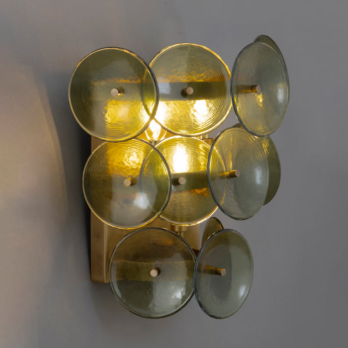 Maxim 21820 Loren 3-lt 15" Tall Wall Sconce - Green Vintage