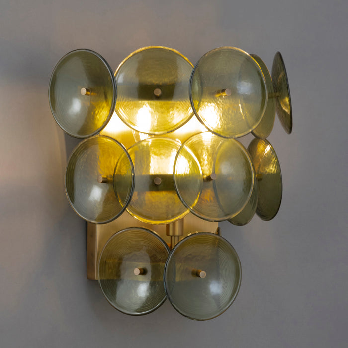 Maxim 21820 Loren 3-lt 15" Tall Wall Sconce - Green Vintage