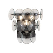 Maxim 21820 Loren 3-lt 15" Tall Wall Sconce - Gunmetal/Textured Clear