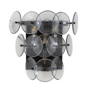 Maxim 21820 Loren 3-lt 15" Tall Wall Sconce - Gunmetal/Textured Clear
