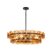 Maxim 21823 Loren 6-lt 32" Chandelier - Gunmetal/Amber Glass