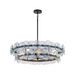 Maxim 21823 Loren 6-lt 32" Chandelier - Gunmetal/Textured Clear Glass