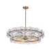Maxim 21823 Loren 6-lt 32" Chandelier - Weathered Brass/Textured Clear Glass