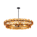 Maxim 21824 Loren 8-lt 42" Chandelier - Gunmetal/Amber Glass