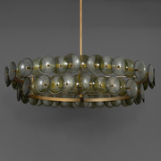 Maxim 21824 Loren 8-lt 42" Chandelier - Weathered Brass/Vintage Green Glass