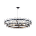 Maxim 21824 Loren 8-lt 42" Chandelier - Gunmetal/Textured Clear Glass