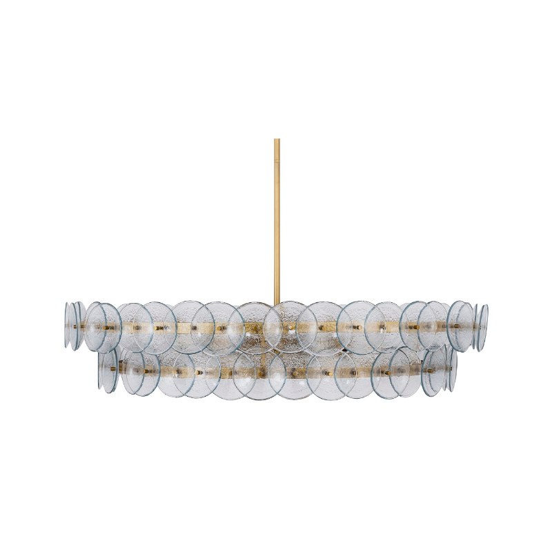 Maxim 21824 Loren 8-lt 42" Chandelier - Weathered Brass/Textured Clear Glass