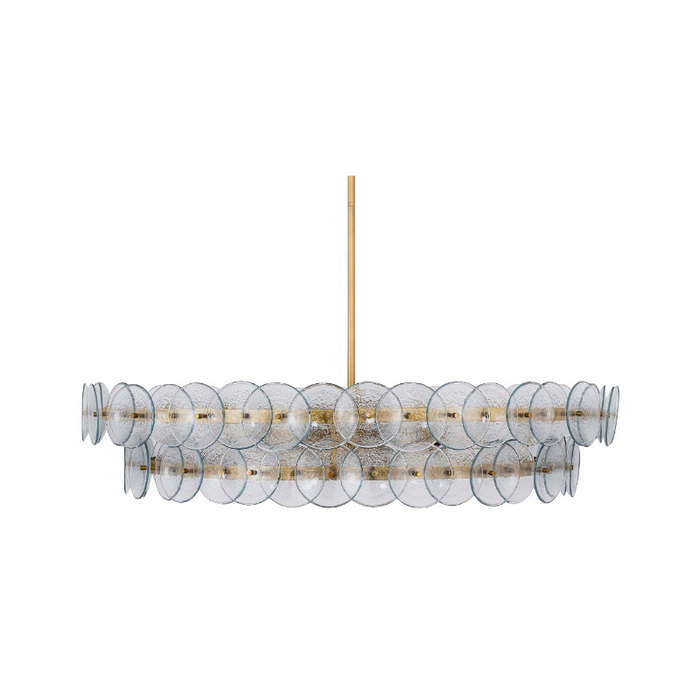 Maxim 21824 Loren 8-lt 42" Chandelier - Weathered Brass/Textured Clear Glass