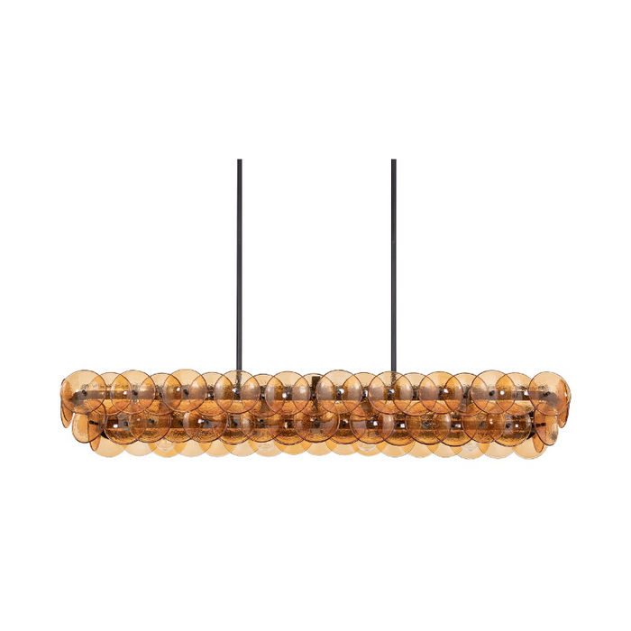 Maxim 21826 Loren 5-lt 54" Linear Pendant - Gunmetal/Amber Glass