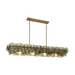 Maxim 21826 Loren 5-lt 54" Linear Pendant - Weathered Brass/Vintage Green Glass