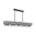 Maxim 21826 Loren 5-lt 54" Linear Pendant - Gunmetal/Textured Clear Glass
